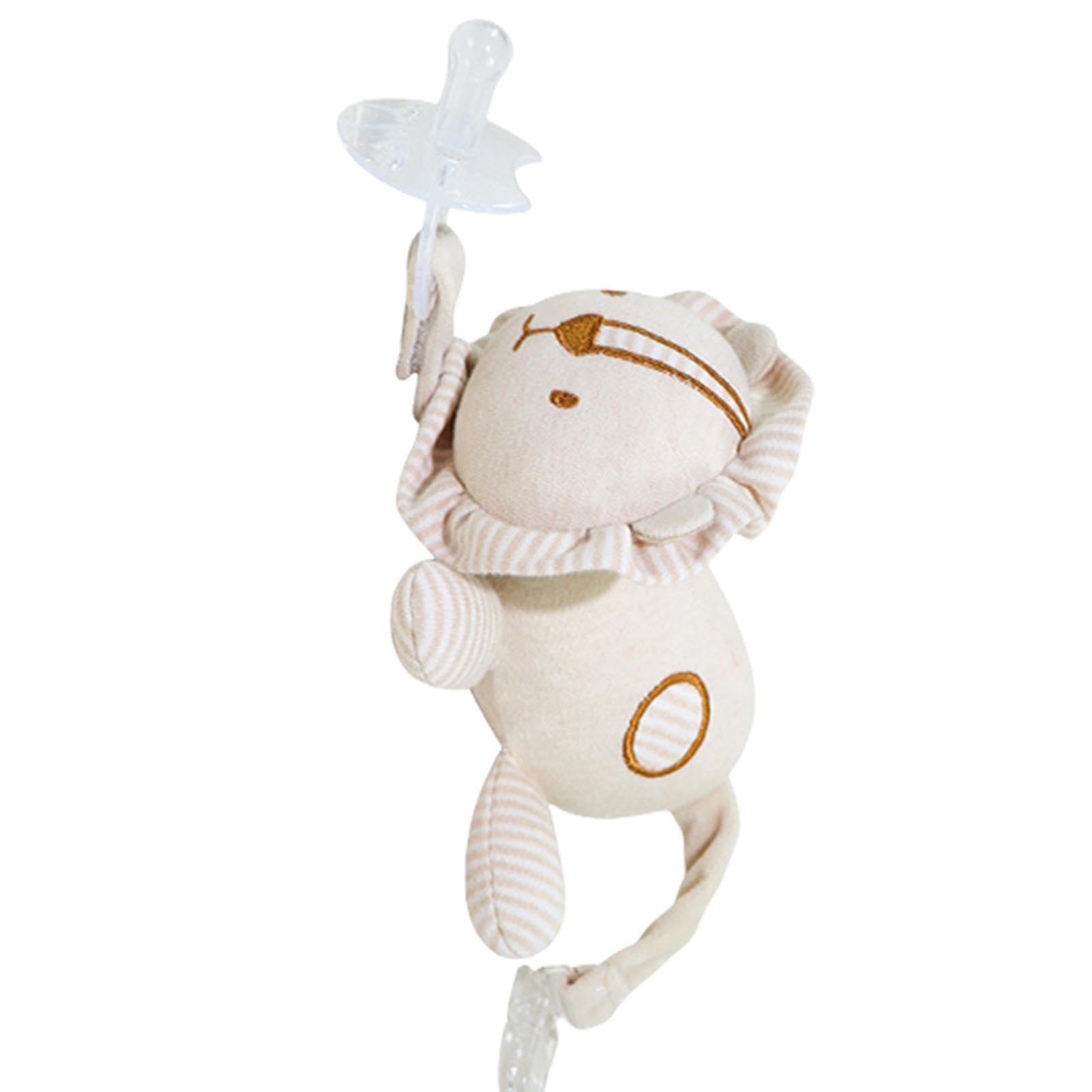 Plush Pacifier Holder,Stuffed Animal and Pacifiers Clip, Pacifier Holder & Security Blanket,Comfort Companion for Travel and Home Kid Shower, Birthday