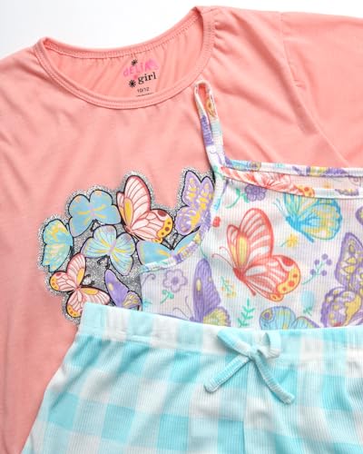 dELiA*s Girls Pajama Set - 3 Piece Short Sleeve Sleep Tops Pajama Shorts and Nightgown PJs Matching Pajamas for Kids (7-16)3