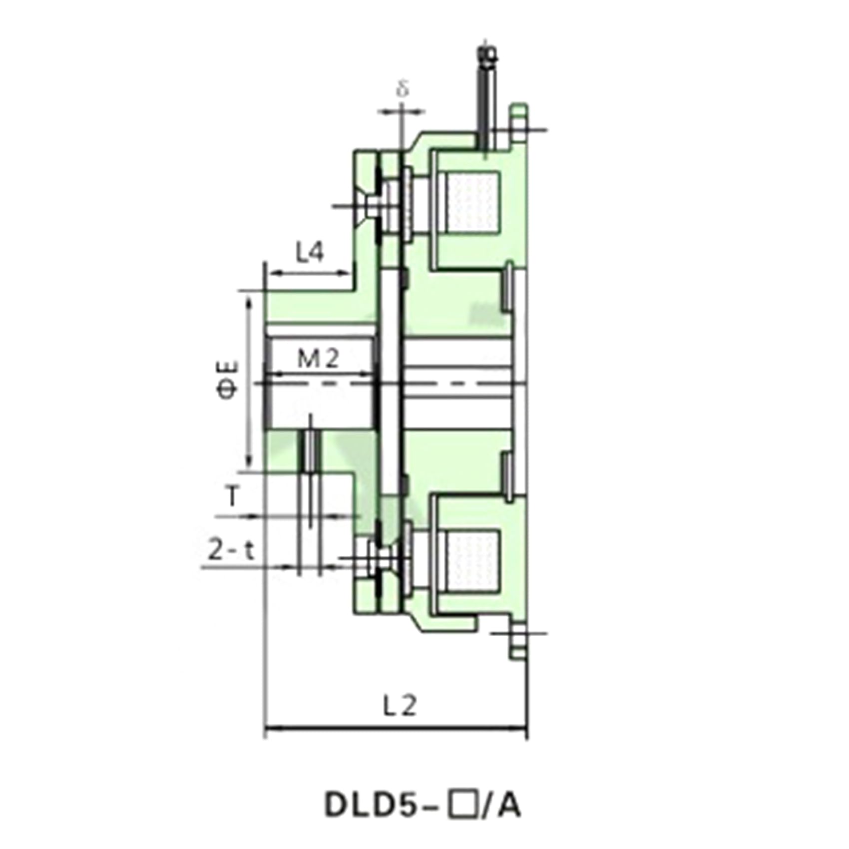 Embrague Electromagnético DLD6-05 DC24V Tipo A Placa Única Seco