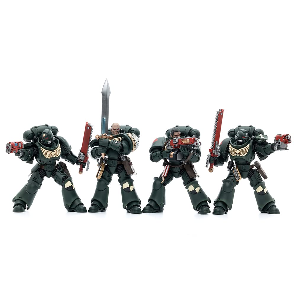 JOYTOY 1/18 Action Figures Warhammer 40K Mecha Joy Toy Figure Model Toys Dark Angels Intercessors Set-of-4