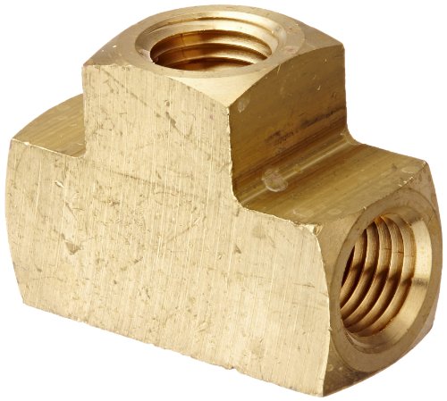 Eaton Weatherhead 3700X4 Brass CA360 Fitting, Tee, 1/4
