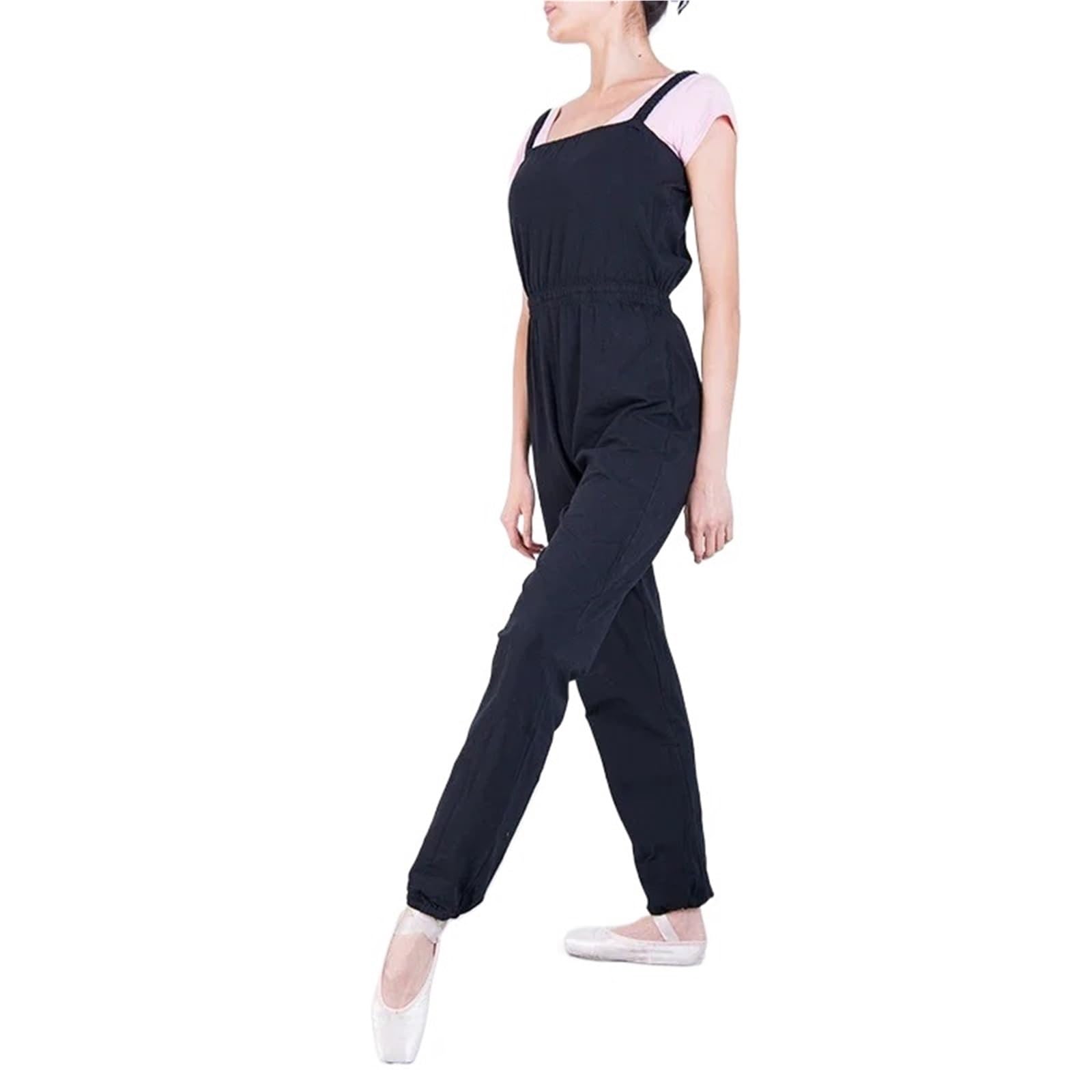 Pantalones De Baile para Mujer Mallas de Ballet for Mujer Ropa de práctica de Danza de Ballet Pantalones de Baile/Yoga/Movimiento Pantalones de Pierna Mono para Entrenamiento De Baile(Black,S)