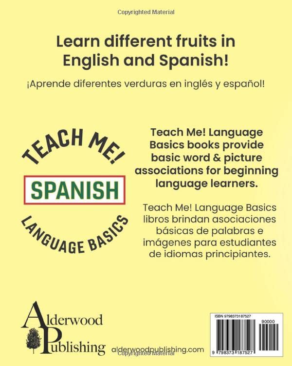 Miniatura 2 de Fruits Las Frutas Words in English and Spanish