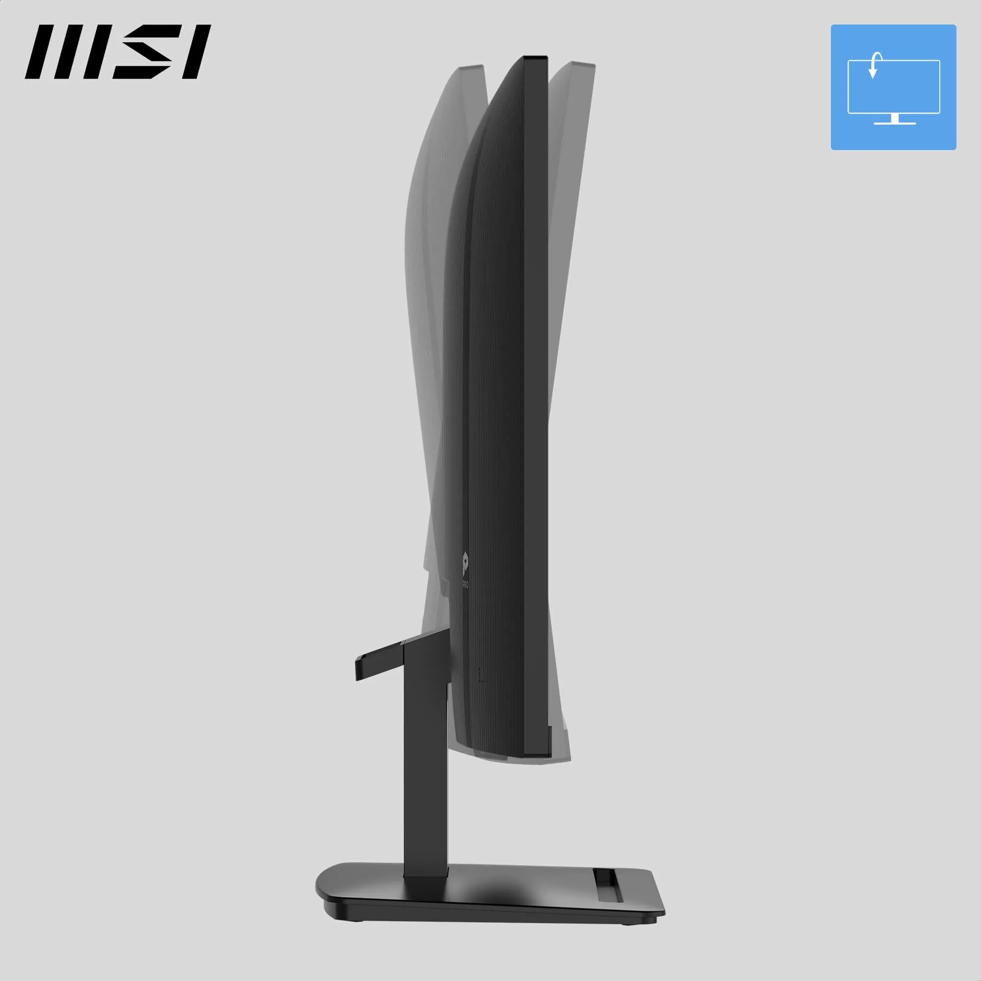 MSI PRO MP273Q E7 Écran d'ordinateur WQHD 27" 2560 x 1440 IPS, 75 Hz, 1 ms, HDR Ready, Adaptive-Sync, Soin des yeux, HDMI 2.0, DP 1.2a, Inclinaison réglable, support Vesa, noir