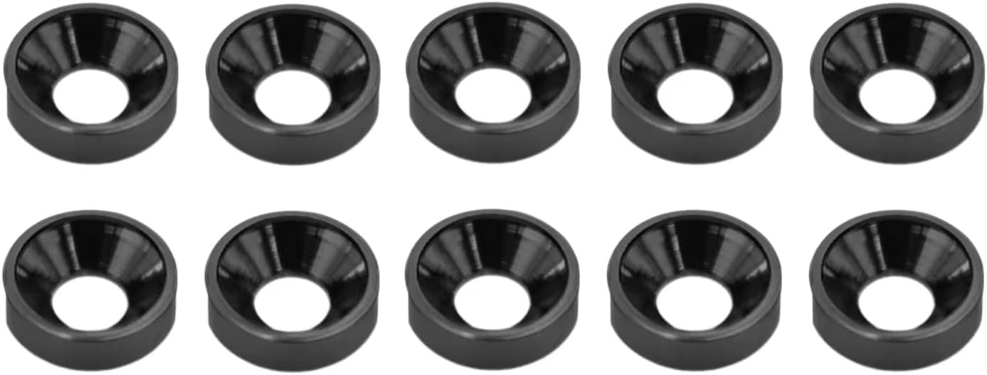 For SCX10 For TRX4 10/20Pcs Flat Washer M3 Colourful Anodized Aluminum Countersunk Washer RC Crawler Chassis Shafty MOA Comp Builds RC Car Toys Parts(Brass,20pcs)