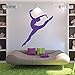 Amovible Gymnastique Fille Sticker Art Sport Mur Adhésif Danseur Stickers Muraux Ballerine yoga Chambre Art Vinyle Murale 35X42CM