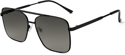 Miniatura 3 de SOJOS Trendy Aviator Sunglasses Womens Oversized Retro Rhinestone Double Bridge Square Women Shades SJ1195