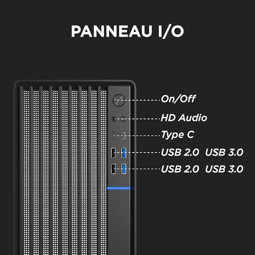 Boîtier PC Micro ATX Nuwo Quartz QK300 Mini-ITX USB Type-C Front Network - 5