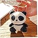 TOSSPER 1pc Panda Noire Animal Peluche Peluche Poupées De Peluche 10cm Peluche Jouets Porte-clés Bague Pendentif Pendentif Jouets en Peluche Enfants Cadeau