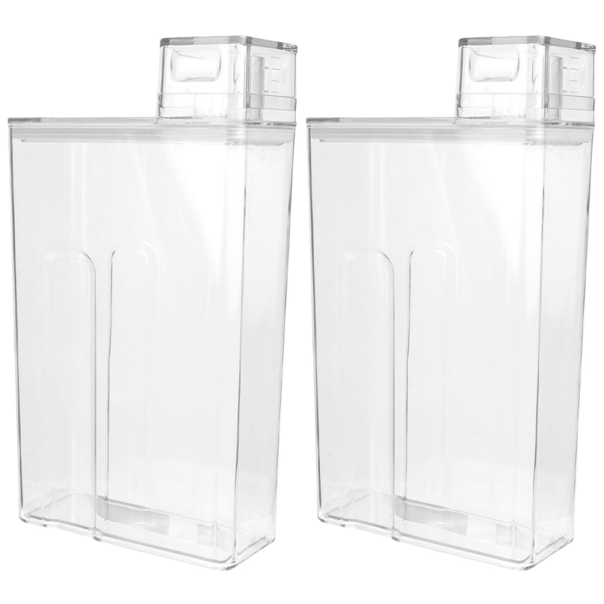 Contenedor de Detergente de Lavandería Reutilizable y Hermético de Pet Capacidad para 2 Botellas, Adecuado para Almacenamiento Organizado en Cocina o Baño