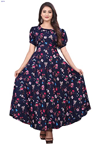 Image of FLARED ALINE MAXI DRESS WITH FLORAL PRINT FOR WOMEN