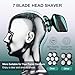 Head Shaver 7D, Wyklaus Upgrade Head Shavers for Bald Men, Head Electric Razor with Nose Hair Trimmer, Waterproof Wet/Dry Mens Grooming Kit, Anti-Pinch, LED Display, USB Rechargeable（Green）