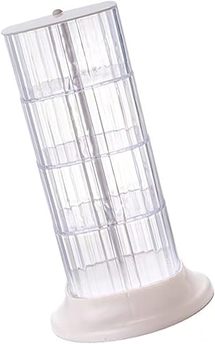 Caja de almacenamiento de joyería giratoria de 4 niveles, organizador de accesorios para el cabello giratorio de plástico para pinzas para el