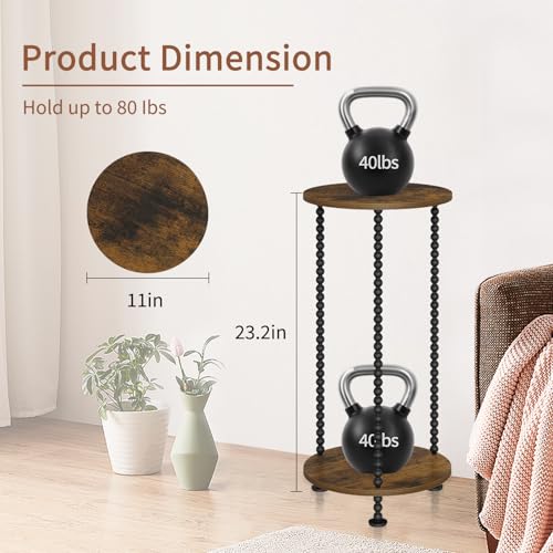Support de pot de fleurs pour balcon et tables de plantes d'intérieur à double niveau - 4