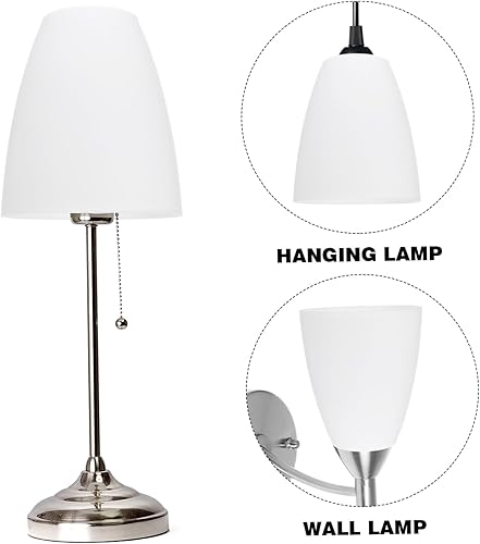 Miniatura 7 de 2 piezas de pantalla de plástico para lámpara de repuesto de 4 pulgadas pequeñas pantallas blancas para lámparas de pie