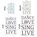 Produktbild Dance Love Sing Live 2  Wand Aufkleber Art Aufkleber Lounge Wohnzimmer Schlafzimmer (klein)