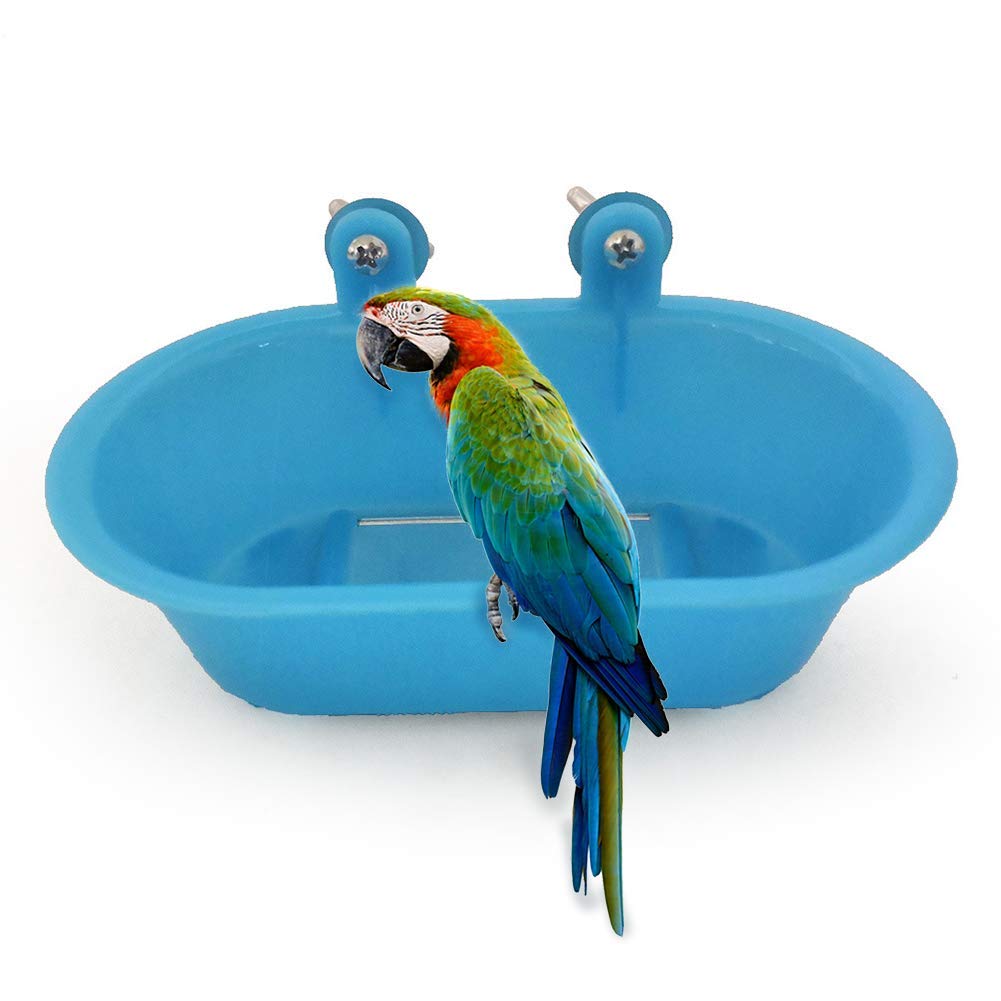 Jaulas para pájaros Bañeras para pájaros para jaulas Bañera con espejo para pájaros Bañera pequeña ovalada para pájaros Accesorios para jaulas para mascotas Ducha de baño para loros Suministros de ba