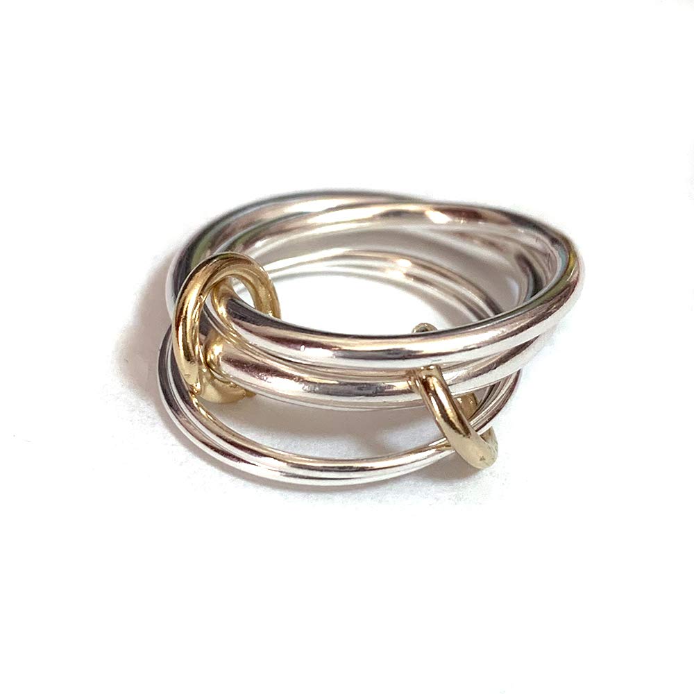 4連リング　ゴールドホワイト 11号 Amazon | [ユグドラシル] オリジナル］4連 リング 指輪 リンク