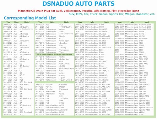 1PC M14x1.5mm Stainless Steel Engine Magnetic Oil Drain Plug Fits for Honda Accord Civic CR-V Odyssey, Acura Ford GM Mazda Hyundai KIA Audi VW RAM JEEP Yamaha Benz, More Vehicles, Replace DP001