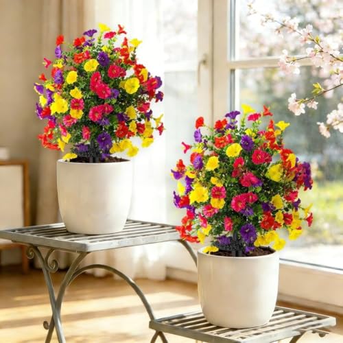 Composition florale Morning Glory artificielle et eucalyptus pour la maison