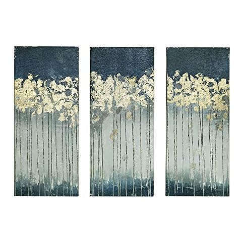 Madison Park Wall Art - Embellished Gold Foil Triptych Canvas Cover