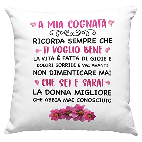 Cognata Cuscino Personalizzato con Frase Dedica