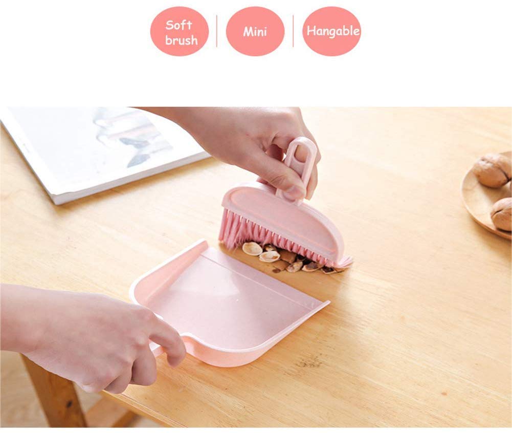 Mini Scopa E Paletta Per Pulizie | Set Compatto Per Tastiera, Tavolo, Auto E Divano - Foto 3