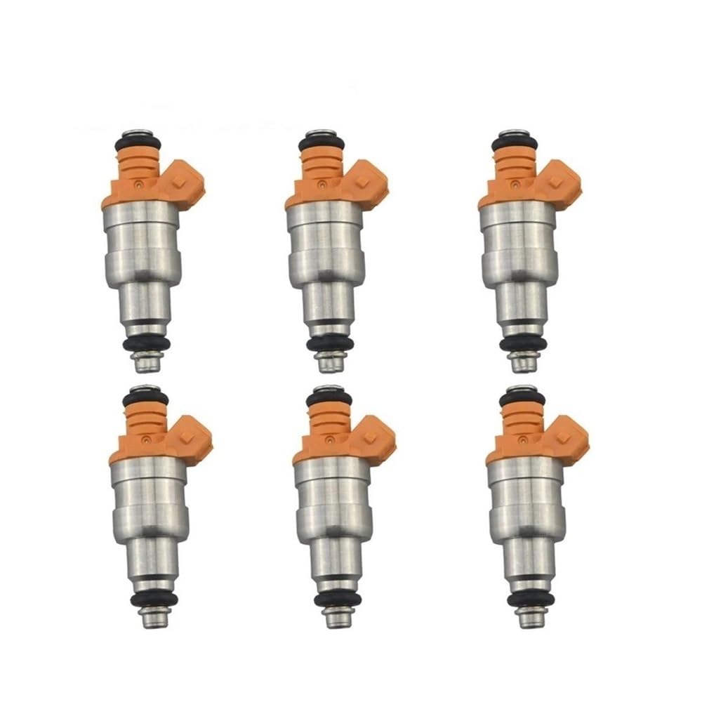 Flbzblkasl One Color Fuel Injection Valve For Wrangler For Cherokee Yj 1987-1998 I6 4.0L 33007127 53003956 Fj26 Fj124 53030343 53030343Ab Accessories 6× Car Fuel Injectors