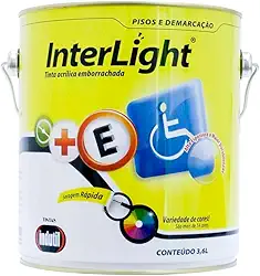 Tinta Acrílica Emborrachada Indutil Interlight Piso 3,6L Cinza Médio