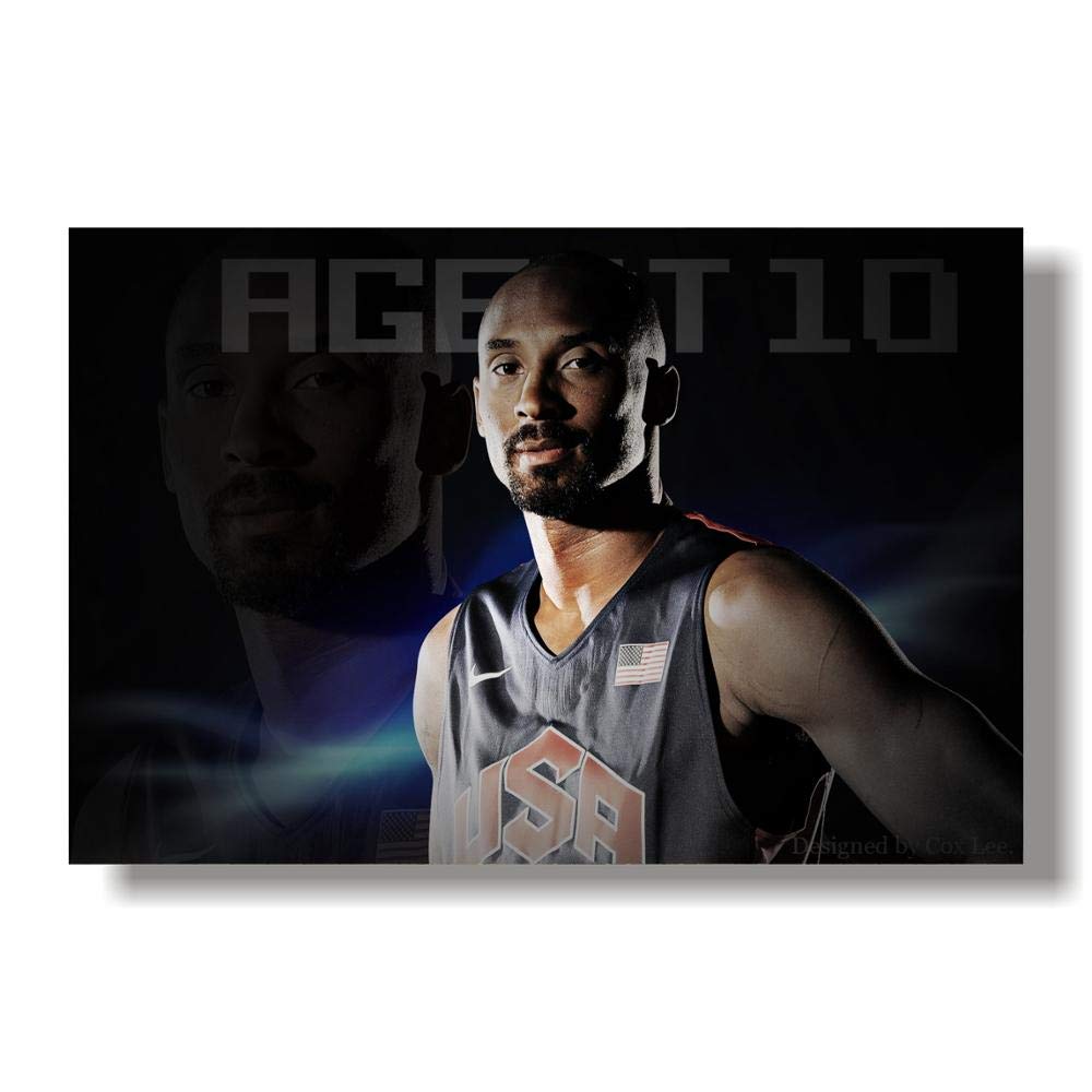 Mengyun Store Kobe Bryant Poster Wall Art Canvas Painting Print Nordic Basketball Player Wall Pictures For Boys Bedroom No Frame B279(50X70Cm)