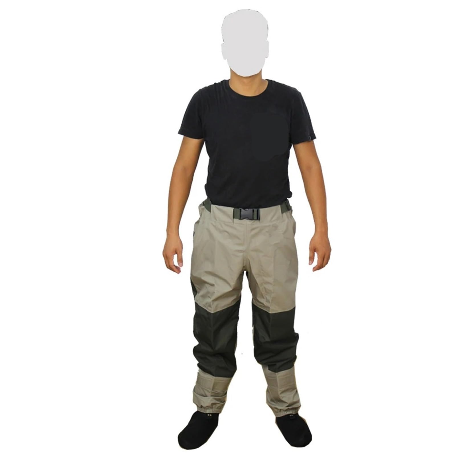 Pantalons de Pêche Imperméables Coupe-Vent Respirants pour Hommes - Waders de Chasse à la Mouche (L)