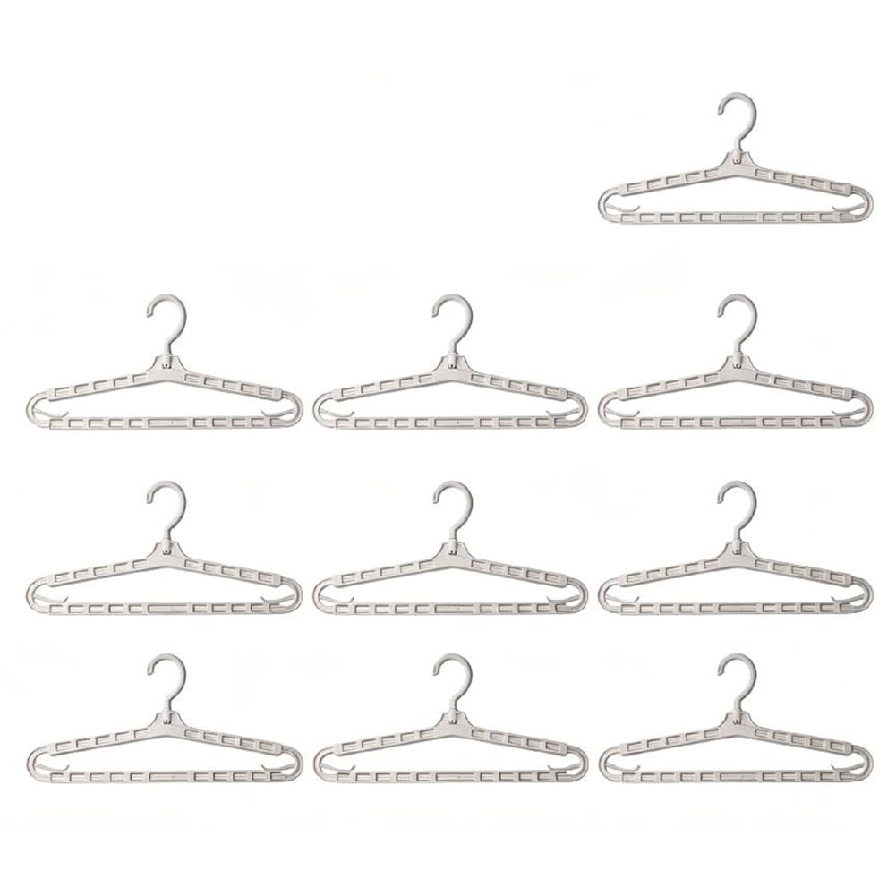 Xnuiasqe White Expandable Anti-Slip Clothes Hanger Scalable Seamless Hanger Multi Purpose Bold Hanging Clothes Storage Rack