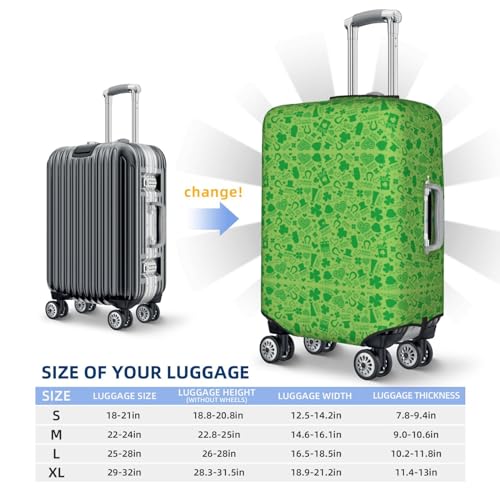 VOSERY Travel Luggage Cover - St Patrick's Day Washable Suitcase Covers Protector Fits 18-32 Inch Luggage4