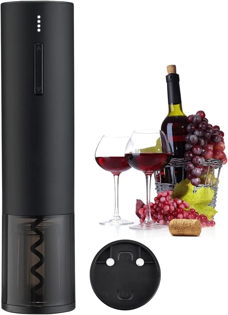 Apribottiglie Elettrico, Cavatappi Automatico Ricaricabile(Black)