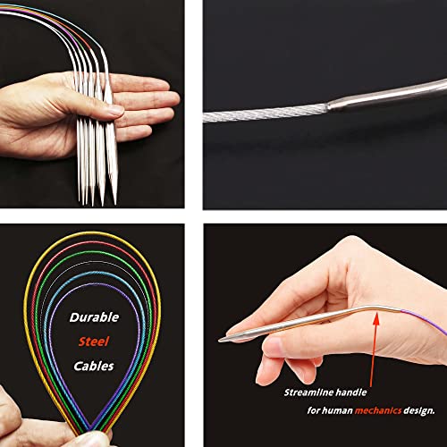 Circular Knitting Needles 24 Inch Set Metal Round Knitting Needles 1.5 4 7 9 11 15 #TOP5