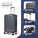 LUGG 24 Inch Suitcase Hard Shell Case 4 Wheel Travel Bag Lightweight ABS Material with TSA Lock Approved for Travel with easyJet, British Airways, RyanAir, Virgin Atlantic, Emirates (67x26x44cm)