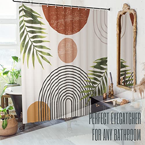 Kibaga Beautiful Boho Shower Curtain For Your Bathroom - A Stylish 72" X 72" Modern Mid Century Curtain That Fits Perfect To Every Bath Decor - Ideal To Brighten Up Your Bohemian Bathroom At Home #TOP7