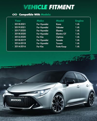 Image of SCITOO Starter Compatible for Hyundai for Elantra 1.6L 2017-2020,for Hyundai for Elantra GT 1.6L 2018-2020,for Hyundai for Kona 1.6L 2018-2021 Engine Starter Motor 16038