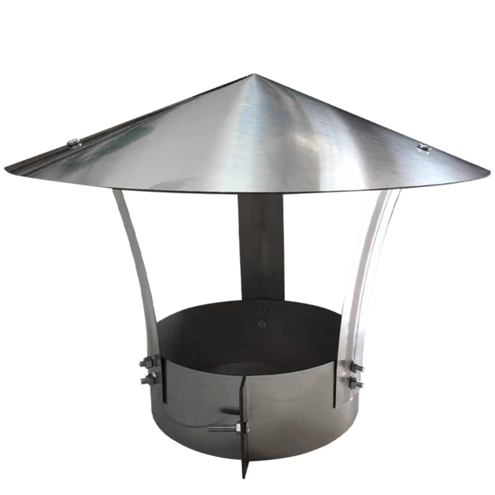 YFBCMXSKG Stainless Steel Chimney Cowl Cap, Vent Cowl Chimney Flue Cowl Pipe Rain Cover Vent Cap,Round Windproof Cap Rain Hat,Protector Cap Ending,230mm/9.05in