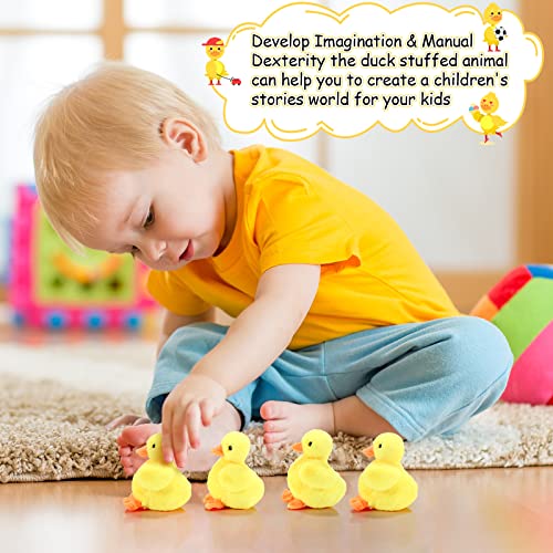 Zomiboo Duck Stuffed Animals With 4 Little Baby Duck Plush Toys 5 Pieces Soft Duck Playset Plushies With Zipper Pouch For Toddlers Kids Boys Girls #TOP6