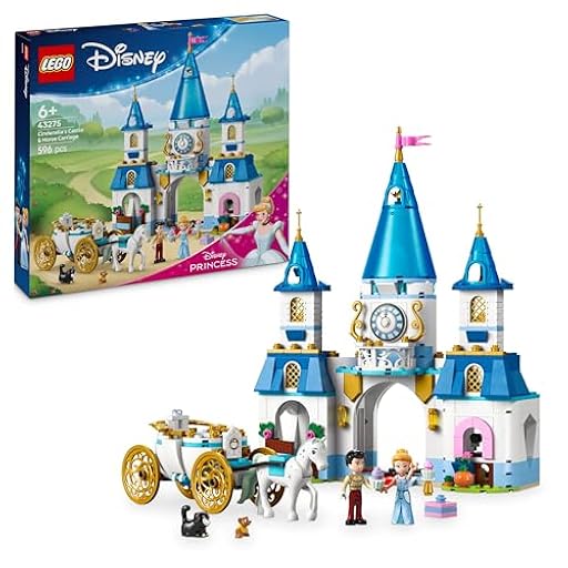 LEGO | Disney Princess Castillo y Carroza de Cenicienta de Juguete - Mini Muñecos de Cenicienta, Príncipe y Figuras de Gus, Caballo y Gato Lucifer - Regalo para Niñas de 6+ Años 43275 | Ya disponible en tu tienda friki favorita! En mundofriki.es!
