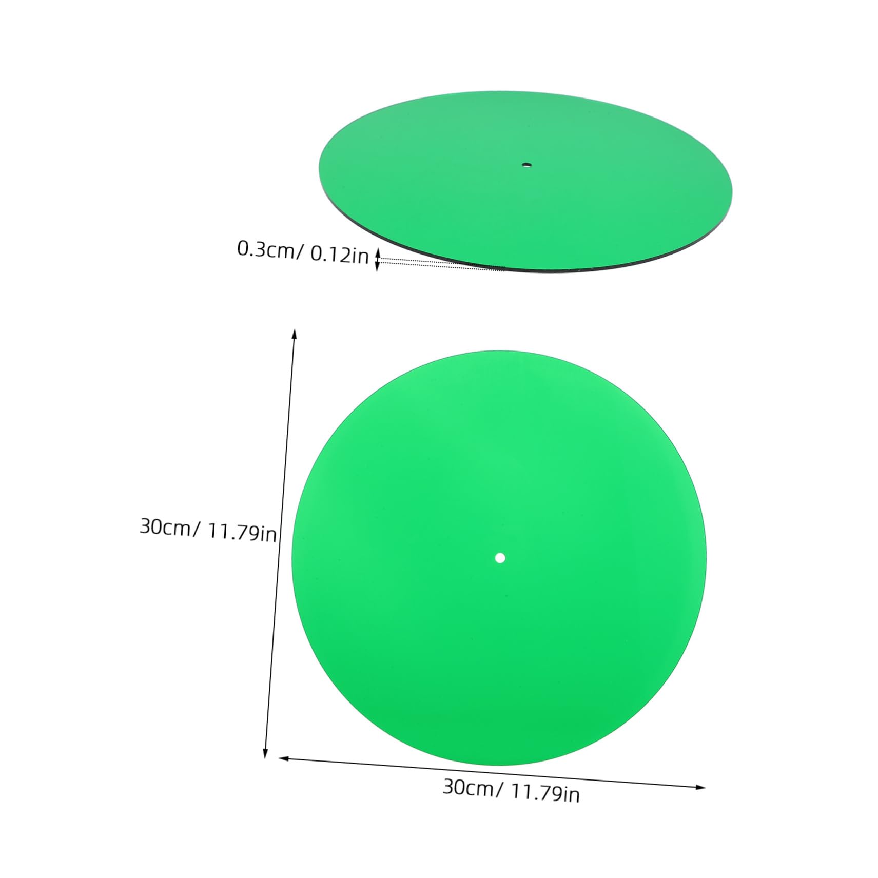 SUPVOX Vinyl Record Player Mat Static-free Vibration Absorbing Round Slipmat for Turntable