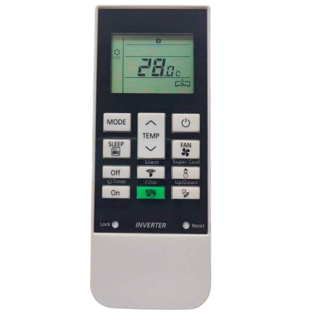AC Remote Compatible with Hitachi Split Window Air Conditioner | Replacement Controller with Mode Temp Fan Timer Sleep Keys | RE168D White (Match Old Remote)-image-46
