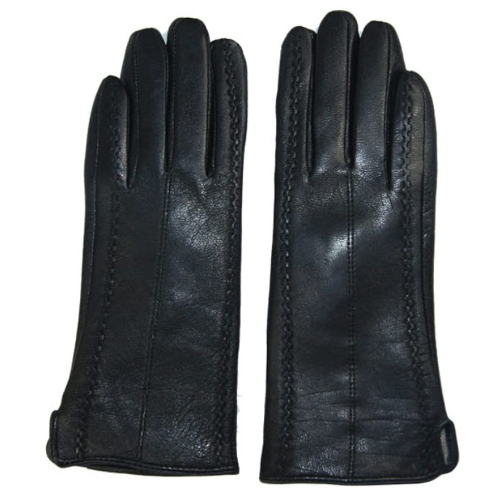 Guantes de Mujer con Lazo Grueso de Cuero cálido para Invierno y