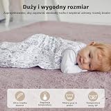Mama Cheetah Śpiwór niemowlęcy, bawełna ekologiczna, przenośny kocyk dziecięcy, śpiwór z 2-kierunkowym zamkiem błyskawicznym, całoroczny, dla małych dzieci, chłopców, dziewczynek, noworodków