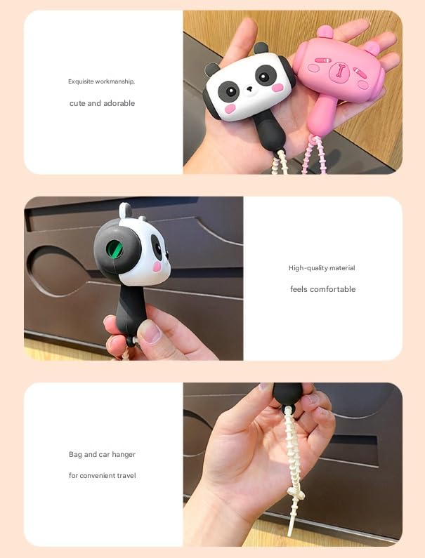 Image of SAJANI Cute Cartoon Hammer Choo Choo Keychain With Sound For Kids, Shake Left Right Musical Beep Hammer Toy, Soft Grip Cartoon Handheld Sensory Keychain For Babies & Toddlers