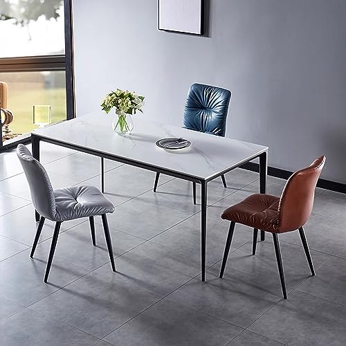 Chaise de salle à manger lavable en simili cuir PU assise moderne