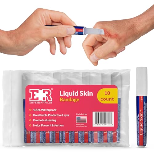 Liquid Bandage for Skin – Waterproof Skin Glue for Wound Closure, Flexible Liquid Barrier with...