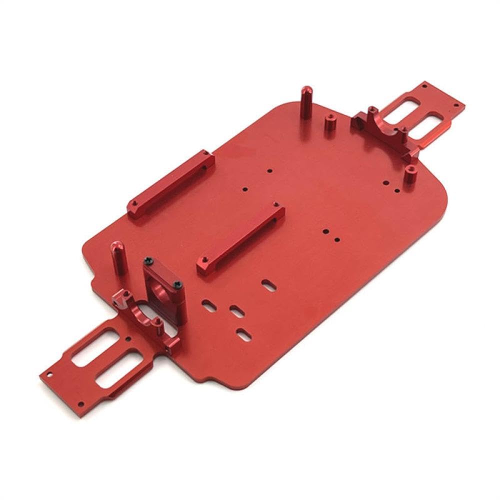 1/18 Scale RC Car Metal Chassis Upgrade Parts Compatible with Models 184011 A949 A959 A969 A979 K929 A959-B A979-B K929-B(Red)