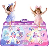Extra Large Mermaid&Unicorn Dance Mat for Kids, Light-up 12-Button Dancing Mat with Wireless Bluetooth, Pink Dance Pad Christmas Birthday Gifts Ideas Toys for Girls Kid Ages 4-8, 8-12